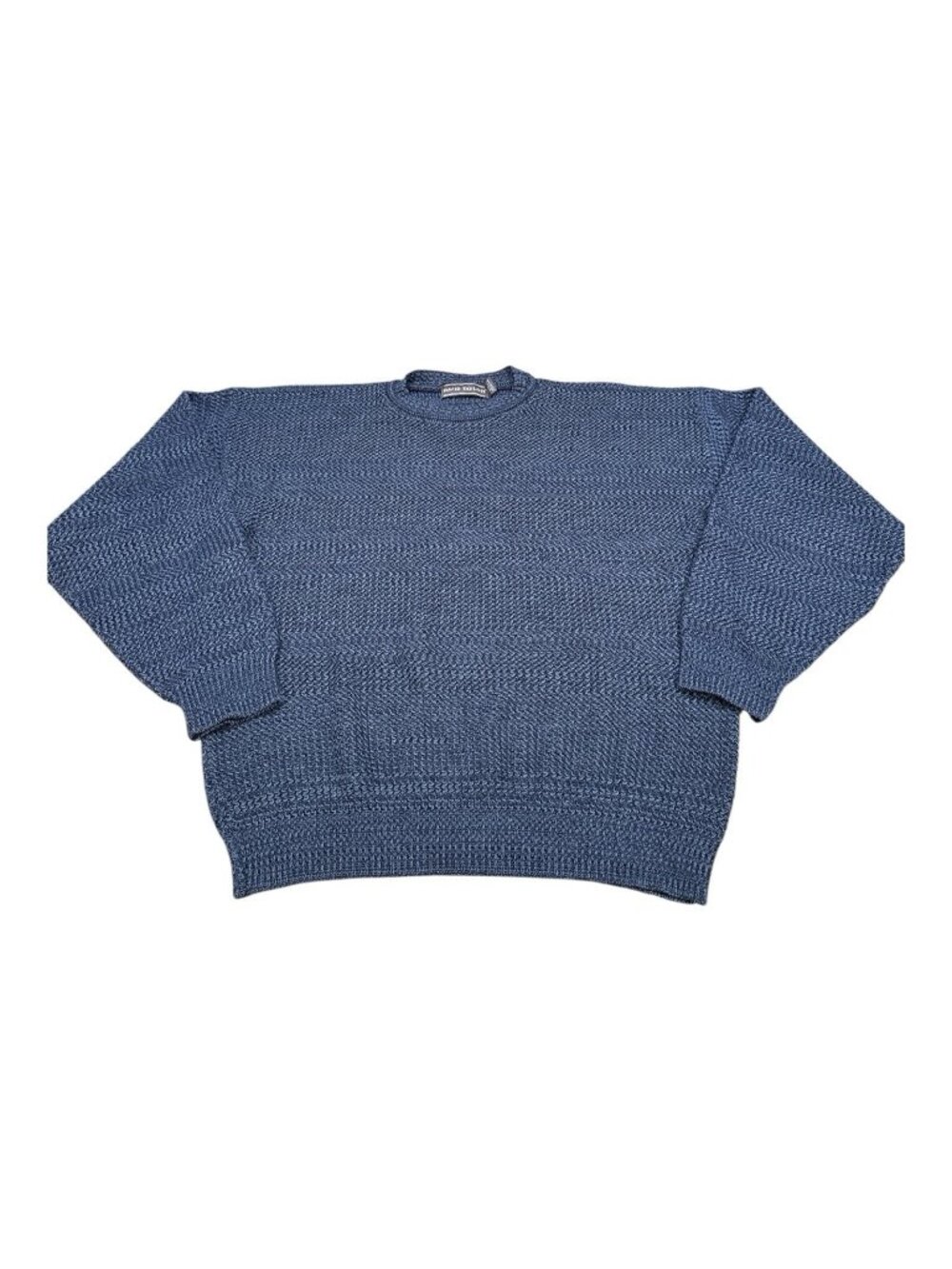 Vintage David Taylor Men's Acrylic Knit Pullover Sweater Gray Crew Neck XLT